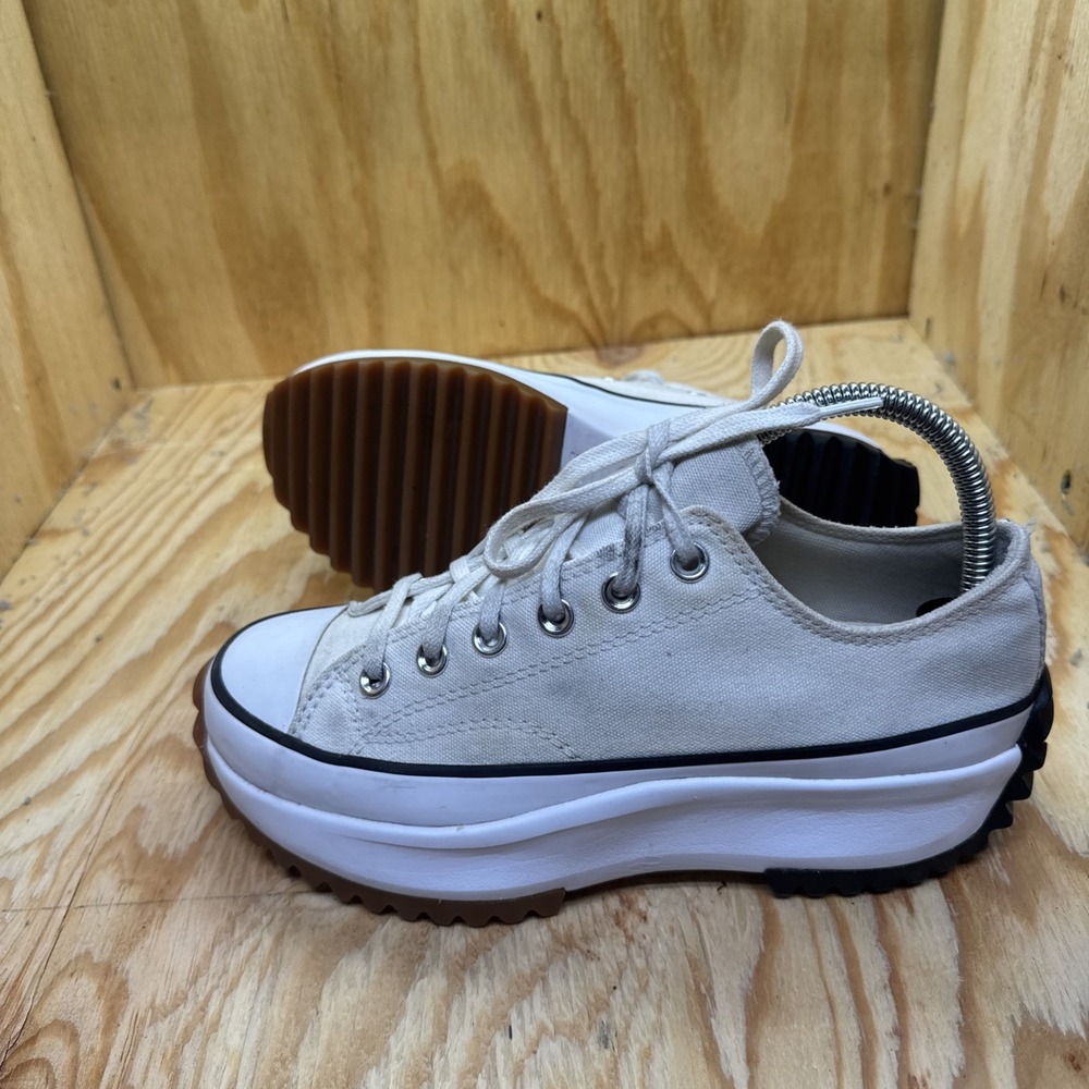 Converse Run Star Hike Ox White Platform Lug Sole Sneakers Womens 7.5 Mens 6